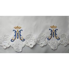 Obrus ołtarzowy haftowany - wzór maryjny (222)