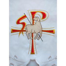 Obrus ołtarzowy haftowany - wzór Wielkanocny (69) - zdjęcie 2 - Obrus ołtarzowy haftowany - wzór Wielkanocny (69)