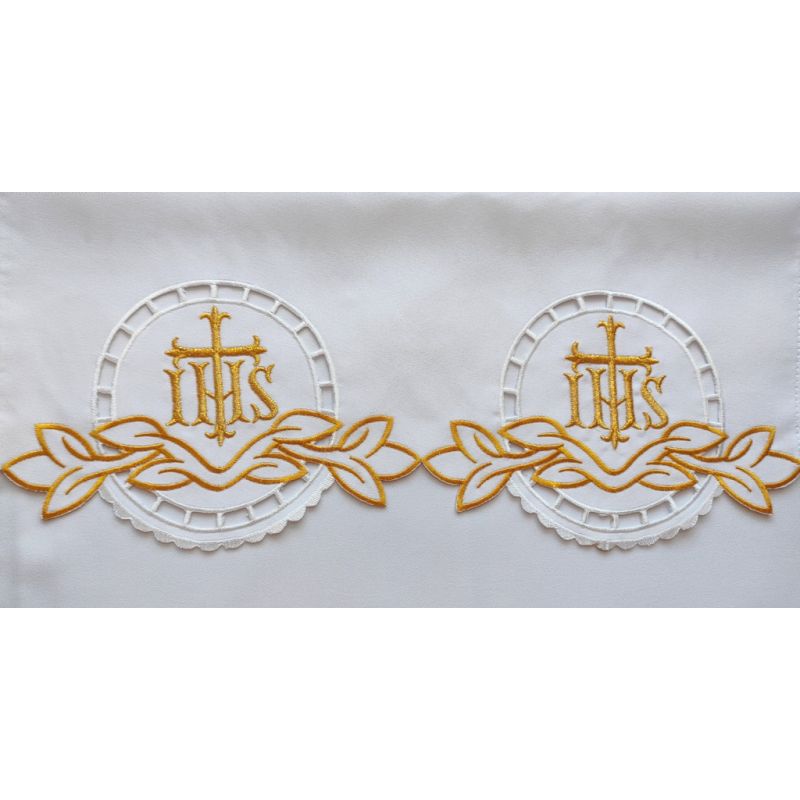 Obrus ołtarzowy haftowany - wzór eucharystyczny (127) - Obrus ołtarzowy haftowany - wzór eucharystyczny (127)