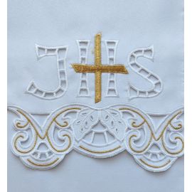 Obrus ołtarzowy haftowany - wzór eucharystyczny (126) - zdjęcie 2 - Obrus ołtarzowy haftowany - wzór eucharystyczny (126)