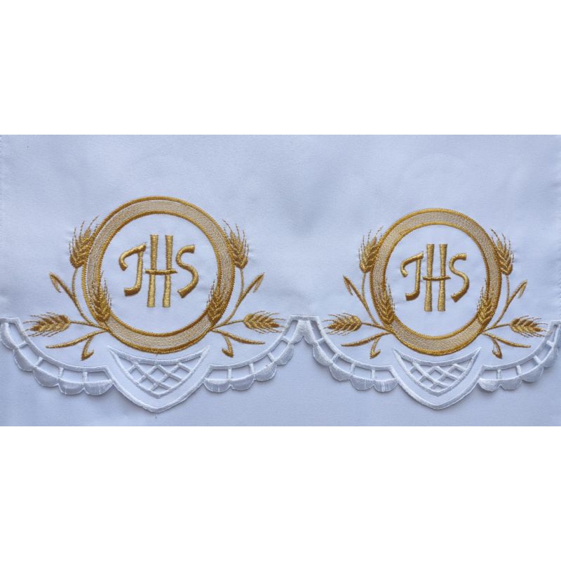 Obrus ołtarzowy haftowany - wzór eucharystyczny (117) - Obrus ołtarzowy haftowany - wzór eucharystyczny (117)