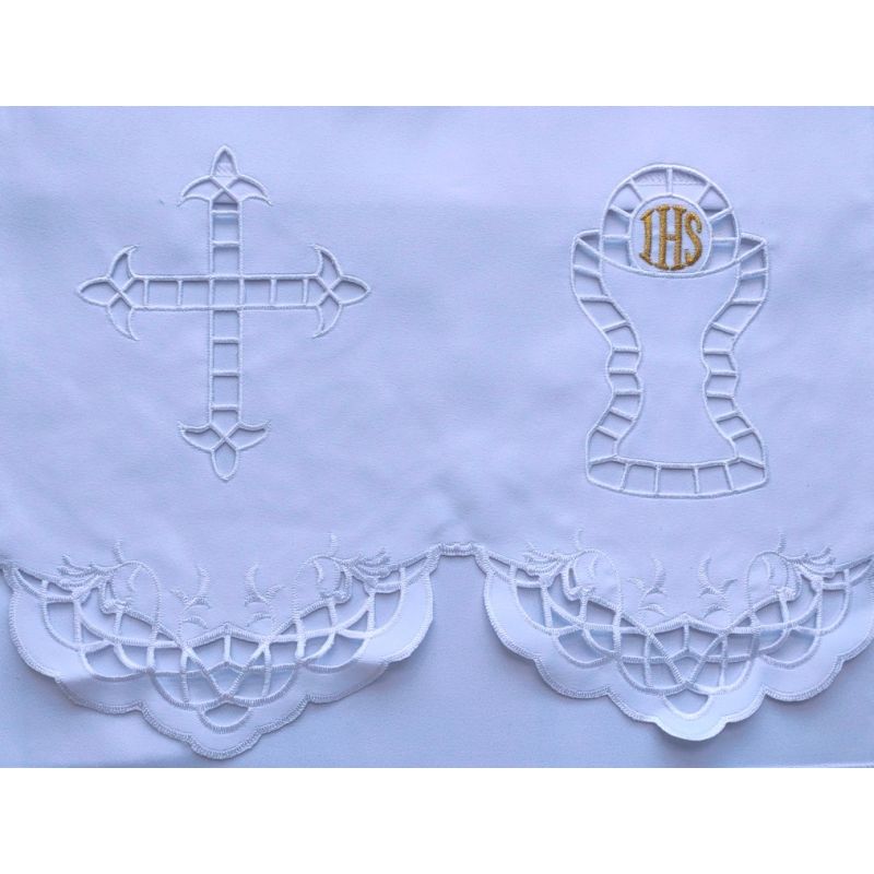 Obrus ołtarzowy haftowany - wzór eucharystyczny (97) - Obrus ołtarzowy haftowany - wzór eucharystyczny (97)