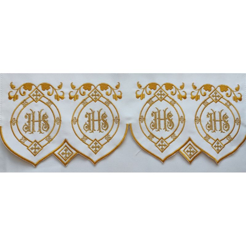 Obrus ołtarzowy haftowany - wzór eucharystyczny (92) - Obrus ołtarzowy haftowany - wzór eucharystyczny (92)