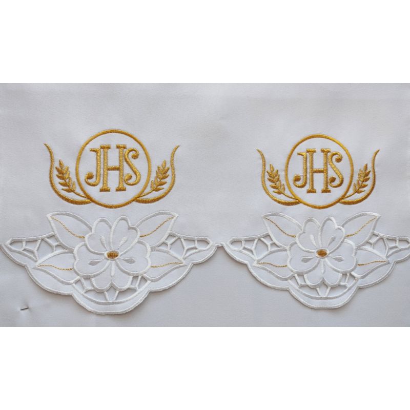 Obrus ołtarzowy haftowany - wzór eucharystyczny (95) - Obrus ołtarzowy haftowany - wzór eucharystyczny (95)