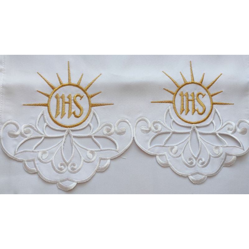 Obrus ołtarzowy haftowany - wzór eucharystyczny (114) - Obrus ołtarzowy haftowany - wzór eucharystyczny (114)