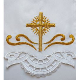 Obrus ołtarzowy haftowany - wzór eucharystyczny (116) - zdjęcie 3 - Obrus ołtarzowy haftowany - wzór eucharystyczny (116)
