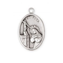 Medalik metalowy Święta Rita