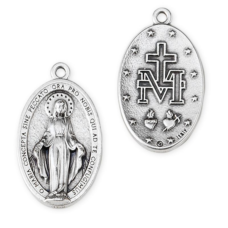Medalik metalowy Matka Boża Niepokalana 4 cm - Medalik metalowy Matka Boża Niepokalana 4 cm