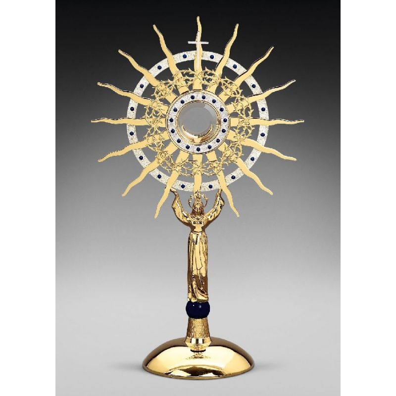 Monstrancja Maryjna, pozłacana - 74 cm (D29) - Monstrancja Maryjna, pozłacana - 74 cm (D29)