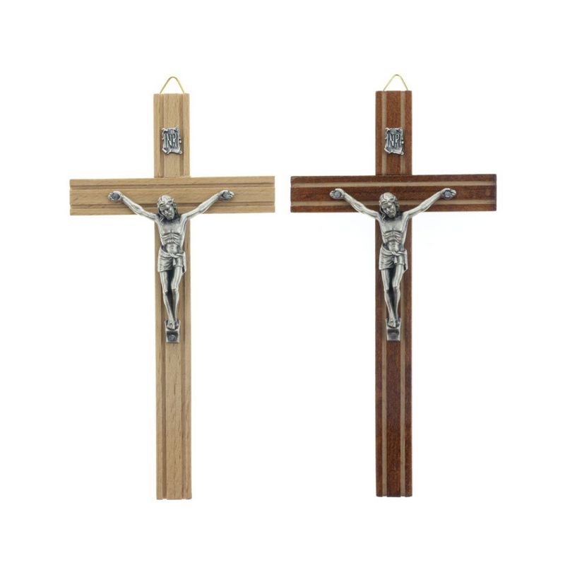 Krzyż drewniany wiszący, frezowany 16 cm - Krzyż drewniany wiszący, frezowany 16 cm