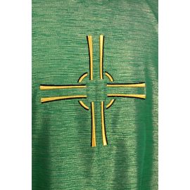 Ornat zielony haftowany - krzyż (18) - zdjęcie 2 - Ornat zielony haftowany - krzyż (18)