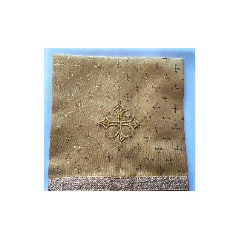 Welon na kielich 45x45 cm - krzyżyki złote - Welon na kielich 45x45 cm - krzyżyki złote