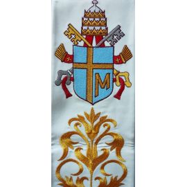 Bogato haftowana stuła Jan Paweł II - zdjęcie 2 - Bogato haftowana stuła Jan Paweł II