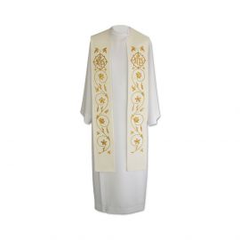Stuła kapłańska eucharystyczna IHS - 4 kolory do wyboru - zdjęcie 3 - Stuła kapłańska eucharystyczna IHS - 3 kolory