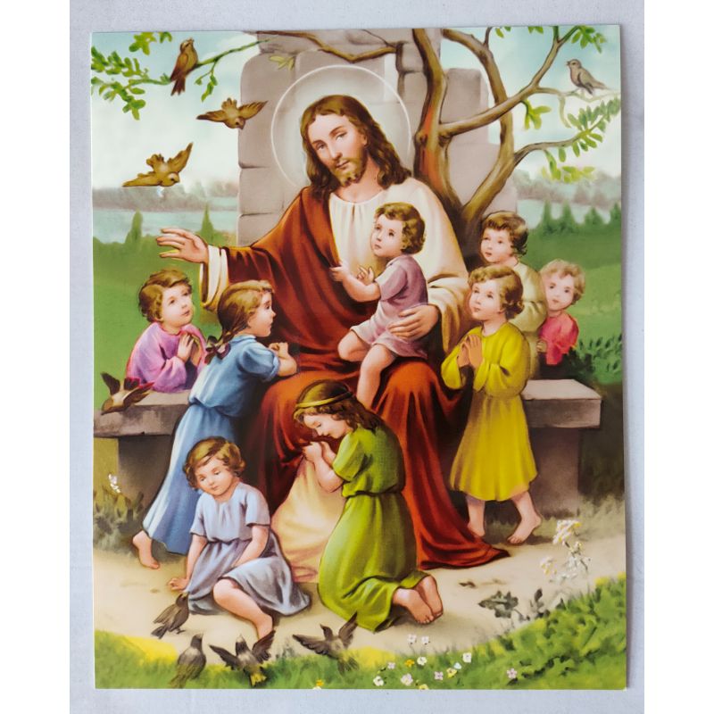 Jezus z dziećmi - Obraz do oprawienia format (20x25) - Jezus z dziećmi - Obraz do oprawienia format (20x25)