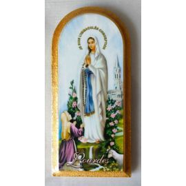 Matka Boża Lourdes - Obraz półokrągły - zdjęcie 2 - Matka Boża Lourdes - Obraz półokrągły