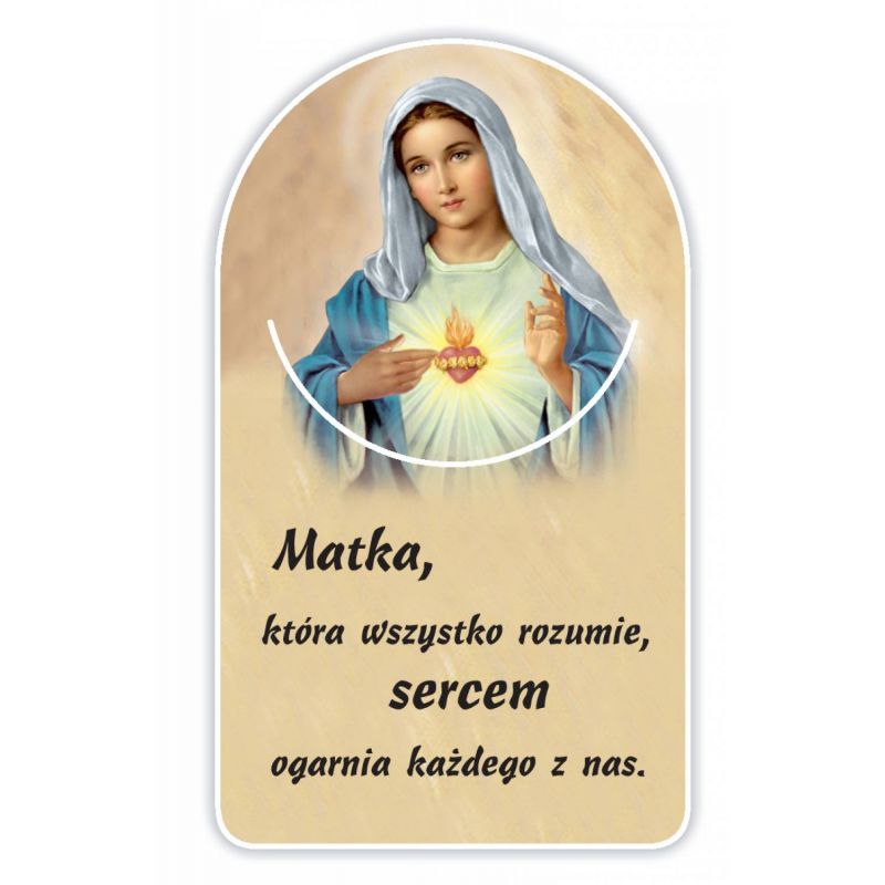 Zakładka papierowa półokrągła - Serce Maryi - Zakładka papierowa półokrągła - Serce Maryi
