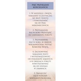 Baner - Pięć Przykazań Kościelnych - Banery edukacyjne, szkolne