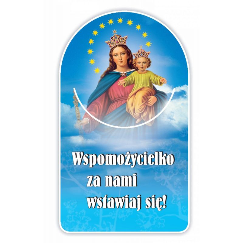 Zakładka papierowa półokrągła - Matka Boża Wspomożycielka - Zakładka papierowa półokrągła - Matka Boża Wspomożycielka