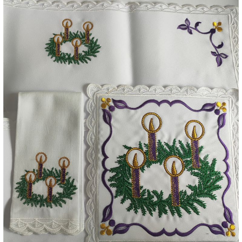 Bielizna kielichowa haftowana, Adwent (4) - Bielizna kielichowa haftowana, Adwent (4)