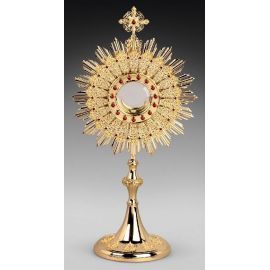 Monstrancja mosiężna, pozłacana - 65 cm (D37) - MONSTRANCJE