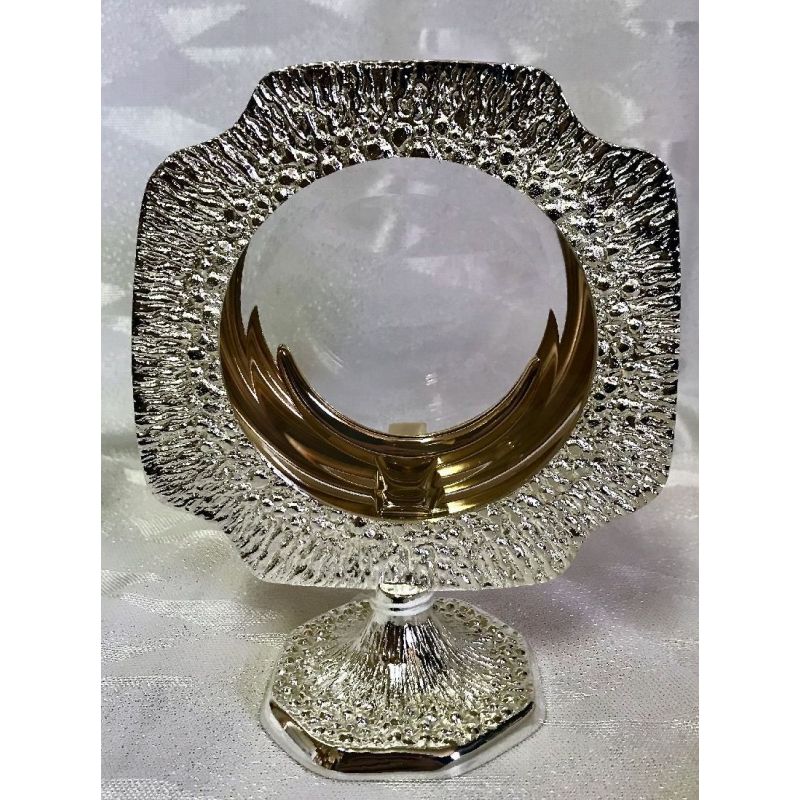 Monstrancja mosiężna, pozłacana - 16 cm (D39) - Monstrancja mosiężna, pozłacana - 16 cm (D39)