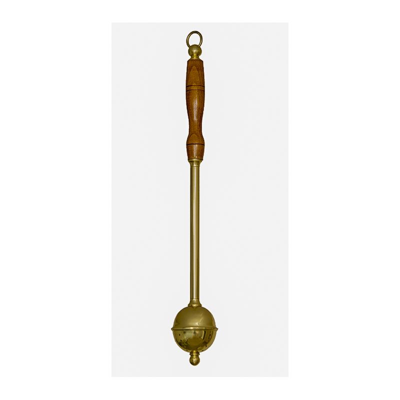 Kropidło kulkowe, mosiężne, drewniana rączka, 34 cm (7) - Kropidło kulkowe, mosiężne, drewniana rączka, 34 cm (7)