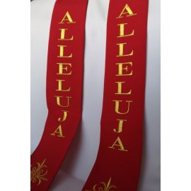 Stuła Alleluja na krzyż - wielkanocna 70 cm - zdjęcie 2 - Stuła Alleluja na krzyż - wielkanocna 70 cm