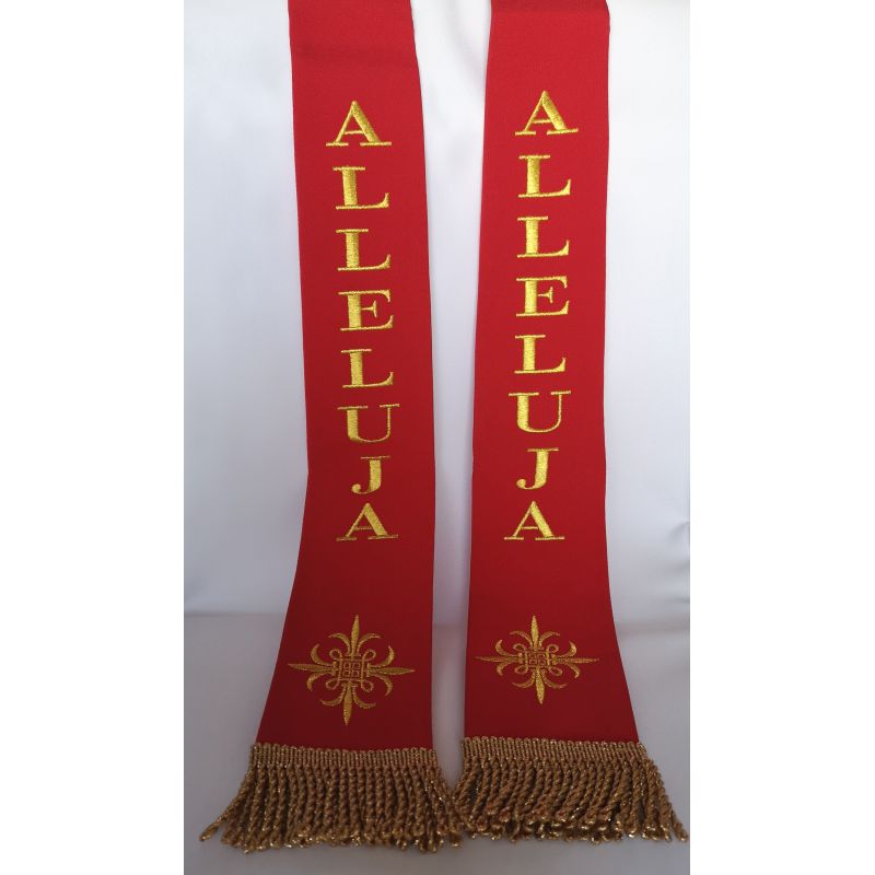 Stuła Alleluja na krzyż - wielkanocna 70 cm - Stuła Alleluja na krzyż - wielkanocna 70 cm