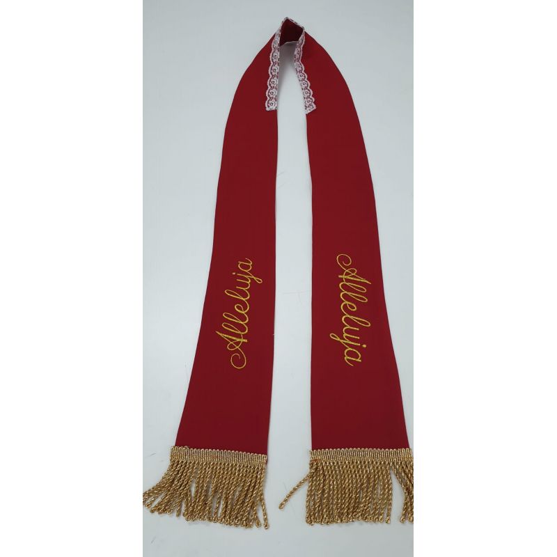 Stuła na krzyż wielkanocna - Alleluja 80 cm - Stuła na krzyż wielkanocna - Alleluja 80 cm
