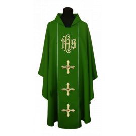 Ornat haftowany IHS + Krzyż - kolory liturgiczne - Ornaty haftowane