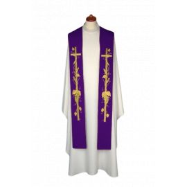 Stuła haftowana - kolory liturgiczne, bogaty haft (12) - zdjęcie 3 - Stuła haftowana - kolory liturgiczne, bogaty haft (12)