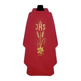 Ornat z lnu - kolory liturgiczne IHS - zdjęcie 3 - Ornat z lnu - kolory liturgiczne IHS