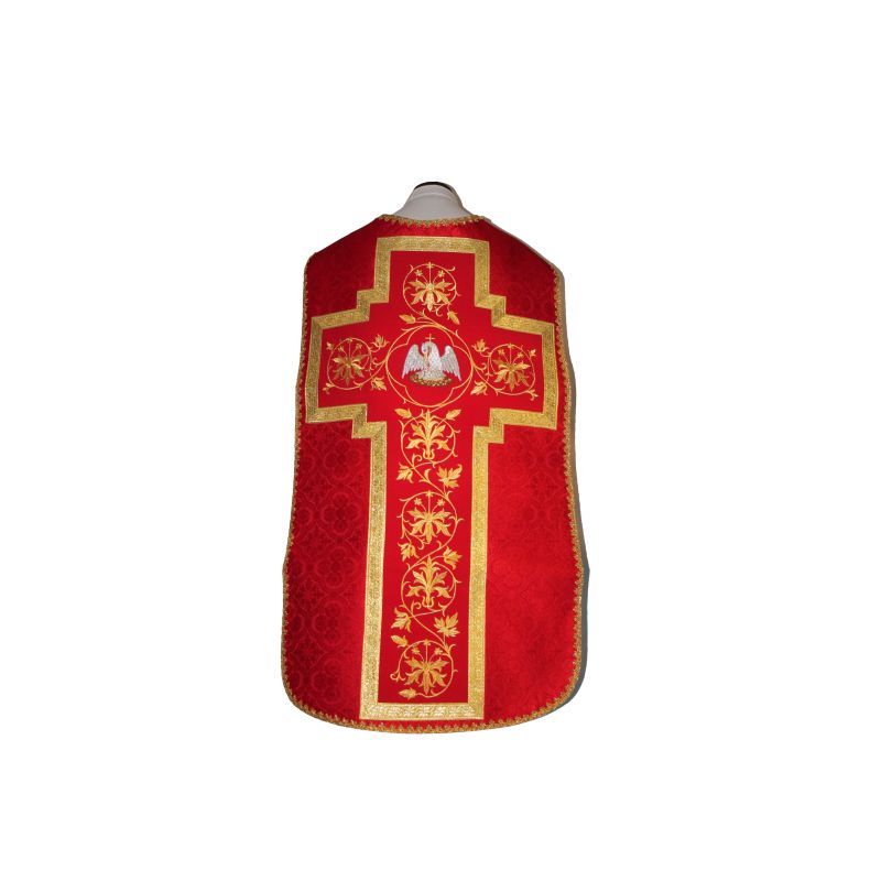 Ornat rzymski czerwony rozeta (49) - Ornat rzymski czerwony rozeta (49)