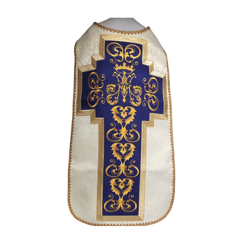 Ornat rzymski haftowany motyw Maryjny - Ornat rzymski haftowany motyw Maryjny