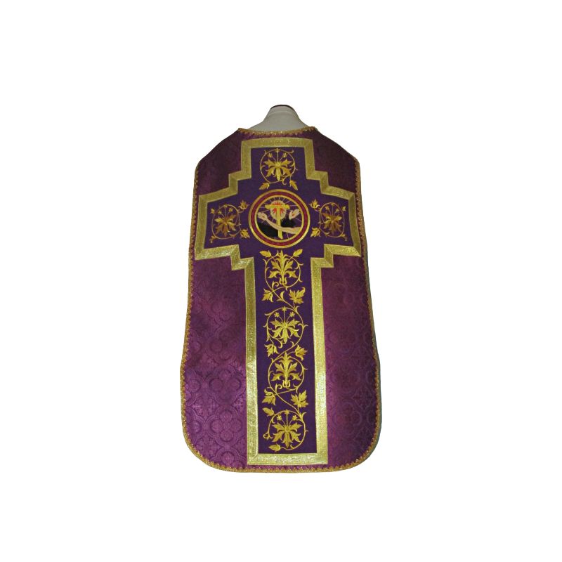 Ornat rzymski haftowany Symbol Franciszkański - Ornat rzymski haftowany Symbol Franciszkański