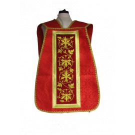 Ornat rzymski haftowany Chrystus Król (2) - zdjęcie 2 - Ornat rzymski haftowany Chrystus Król (2)
