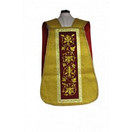 Ornat rzymski haftowany Chrystus Król - zdjęcie 2 - Ornat rzymski haftowany Chrystus Król