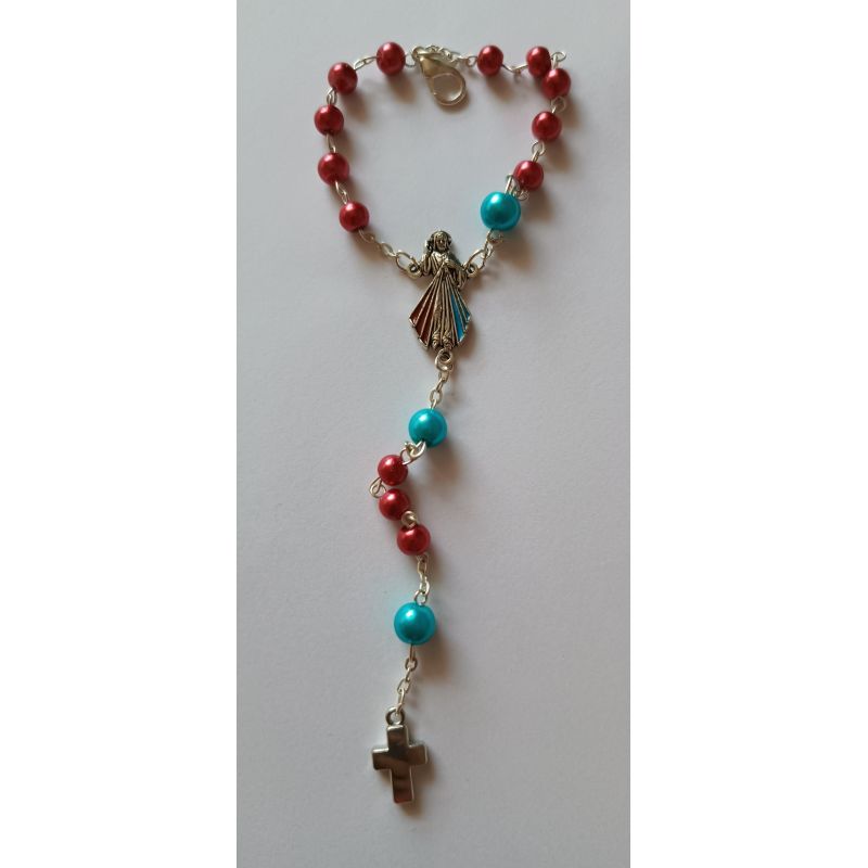 Dziesiątek różańca Jezus Miłosierny (plastik - 8 mm) - Dziesiątek różańca Jezus Miłosierny (plastik - 8 mm)