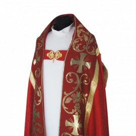 Kapa rzymska, kolory liturgiczne - tkanina żakard (10) - zdjęcie 6 - Kapa rzymska, kolory liturgiczne - tkanina żakard (10)