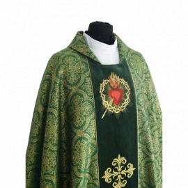 Ornat gotycki haftowane serce, pas aksamit - zdjęcie 2 - Ornat gotycki haftowane serce, pas aksamit
