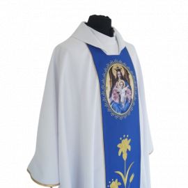 Ornat Maryjny Matka Boża z dzieciątkiem na tronie - zdjęcie 2 - Ornat Maryjny Matka Boża z dzieciątkiem na tronie