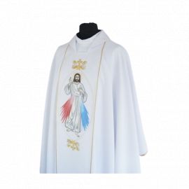 Ornat haftowany Jezus Miłosierny (05) - zdjęcie 2 - Ornat haftowany Jezus Miłosierny (05)