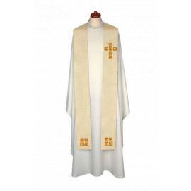 Stuła haftowana, zdobiona kamieniami - kolory liturgiczne (6) - zdjęcie 3 - Stuła haftowana, zdobiona kamieniami - kolory liturgiczne (6)