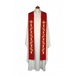 Stuła haftowana - kolory liturgiczne, bogaty haft (10) - zdjęcie 4 - Stuła haftowana - kolory liturgiczne, bogaty haft (10)