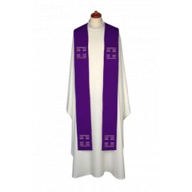 Stuła haftowana - kolory liturgiczne, Krzyże haft (13) - zdjęcie 2 - Stuła haftowana - kolory liturgiczne, Krzyże haft (13)