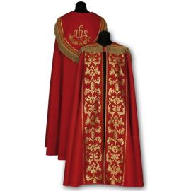 Kapa czerwona + złote pasy - KAPY LITURGICZNE