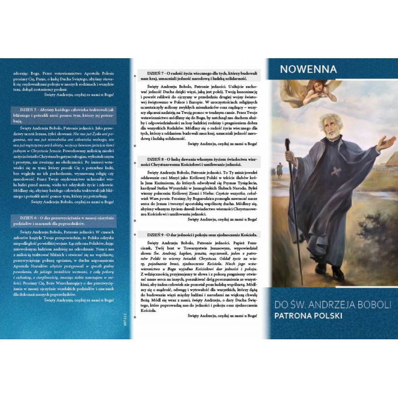Folder nowenna i litania do Św. Andrzeja Boboli - Folder nowenna i litania do Św. Andrzeja Boboli