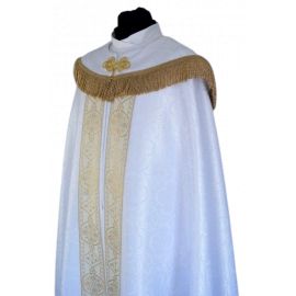 Kapa haftowana semi gotycka - kolory liturgiczne (86) - zdjęcie 3 - Kapa haftowana semi gotycka - biała (86)