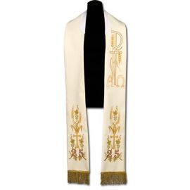 Stuła kapłańska - haftowana Jubileusz 25 lat kapłaństwa (220) - EUCHARYSTYCZNE